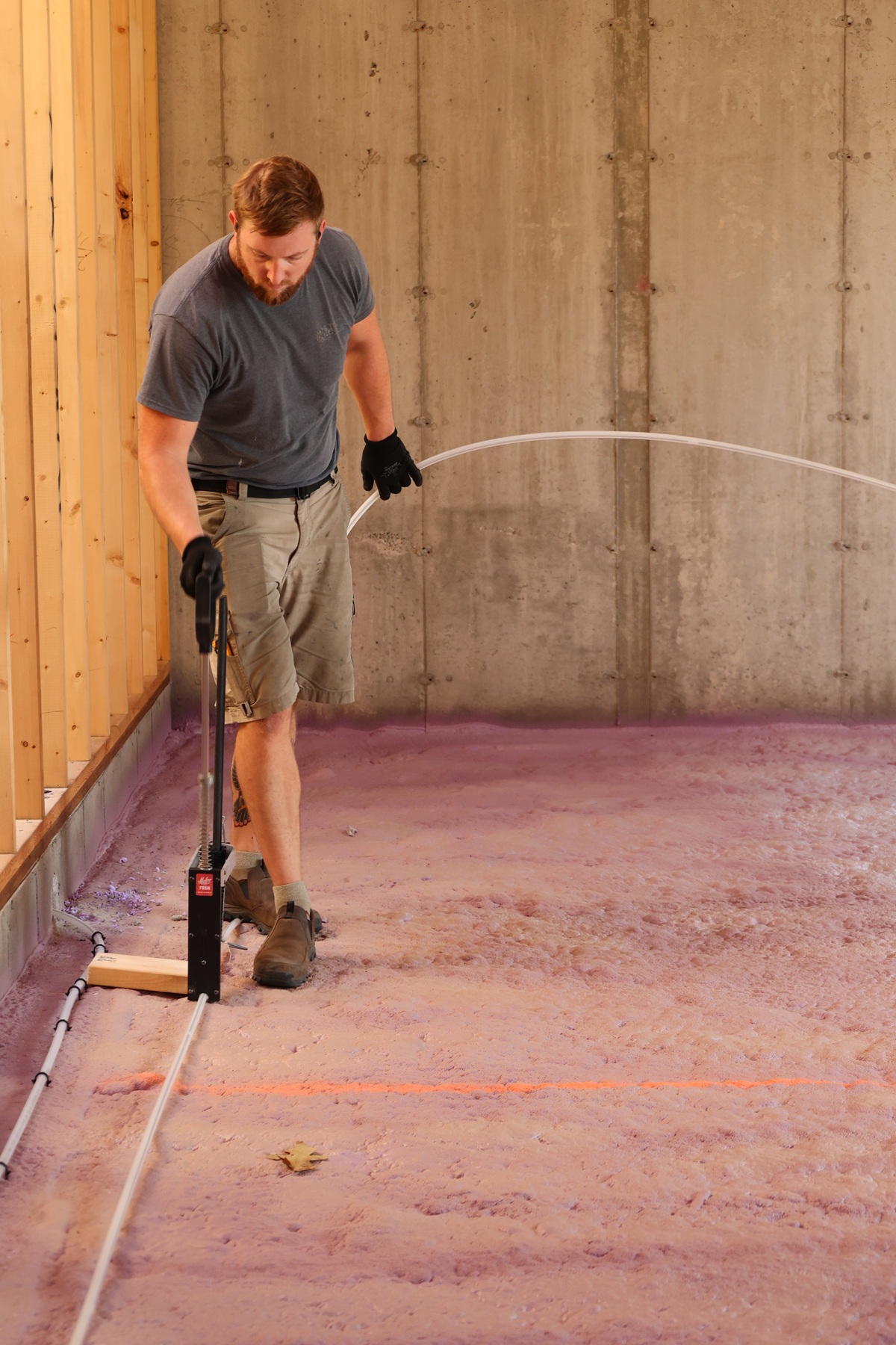 installing in floor piping